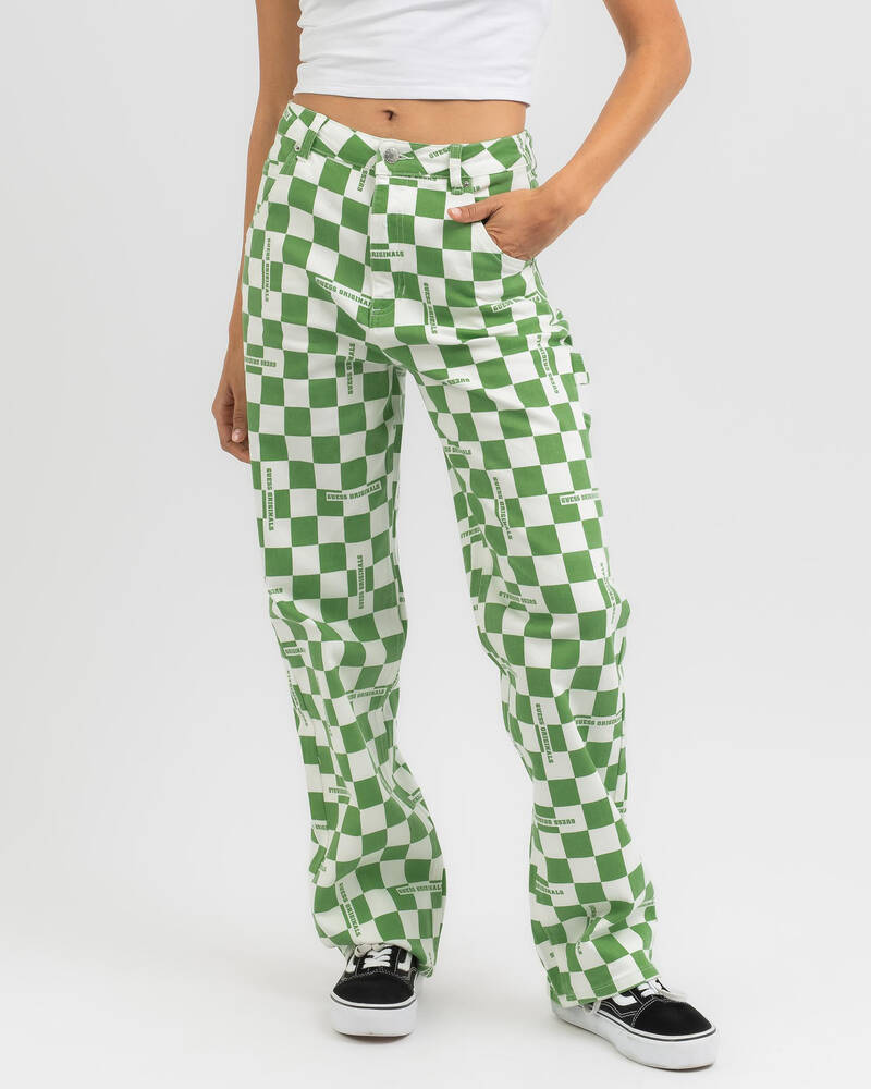 GUESS Originals Checkered Carpenter Pants for Womens