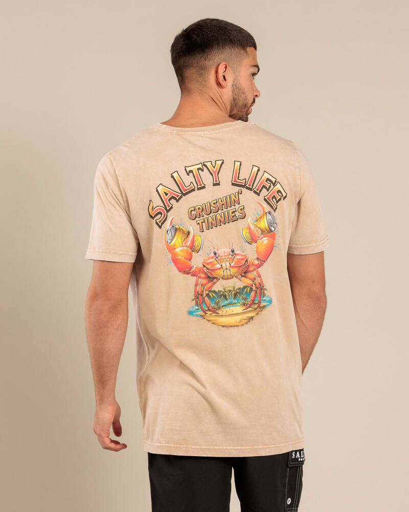 Salty Life Crushin Tinnies 2.0 T-Shirt for Mens