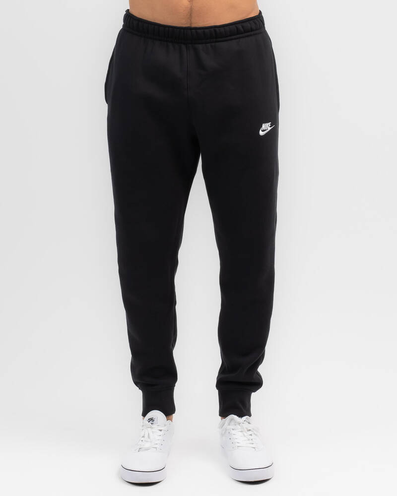 Shop Nike Sportswear Club Fleece Track Pants In Black/black/white ...