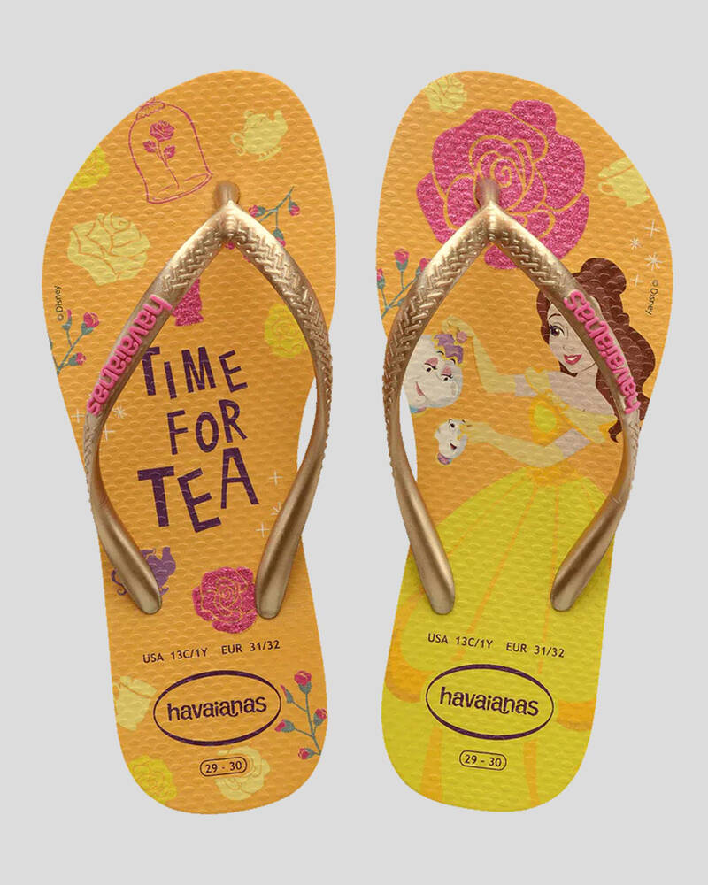 Havaianas Kids' Slim Disney Beauty and the Beast Thongs for Womens