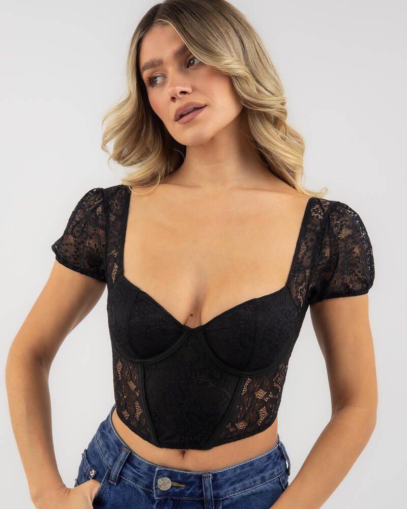 Ava And Ever Duchess Lace Corset Top for Womens