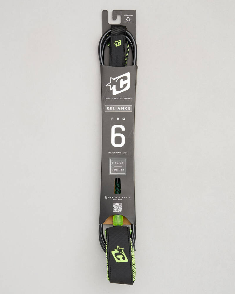 Creatures Leg Rope Shop Creatures Of Leisure Pro 6ft Leg Rope In Black/lime - Fast ...
