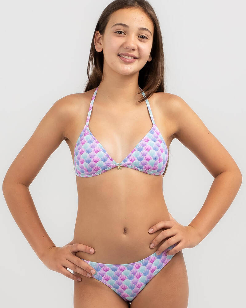 Kaiami Girls' Mermaid Triangle Bikini Set for Womens