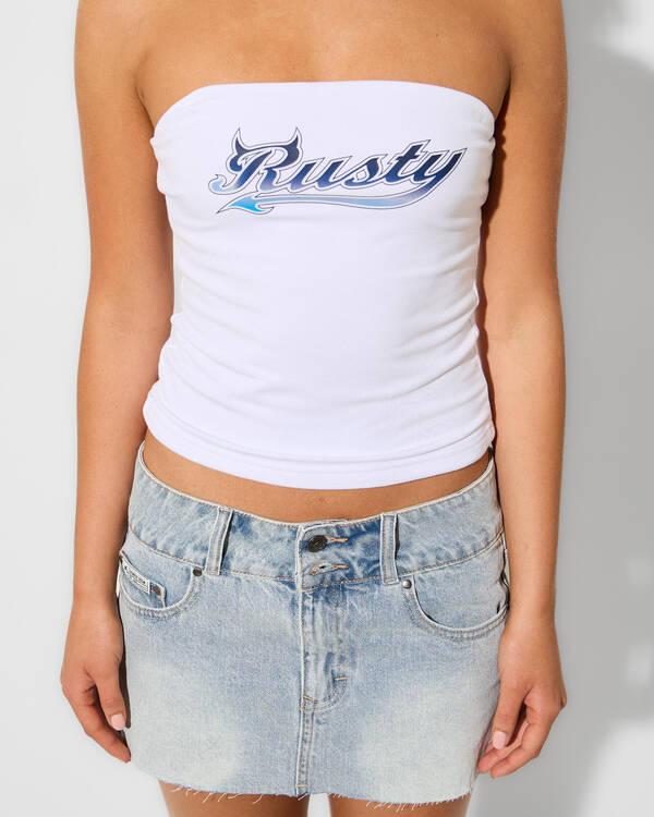 Rusty Horny Devil Boob Tube Top for Womens