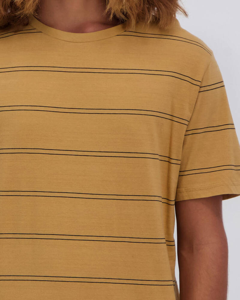 Rip Curl Plain Stripe T-Shirt for Mens