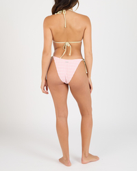 Billabong Wave Check Tie Side Hike Bikini Bottom for Womens image number null