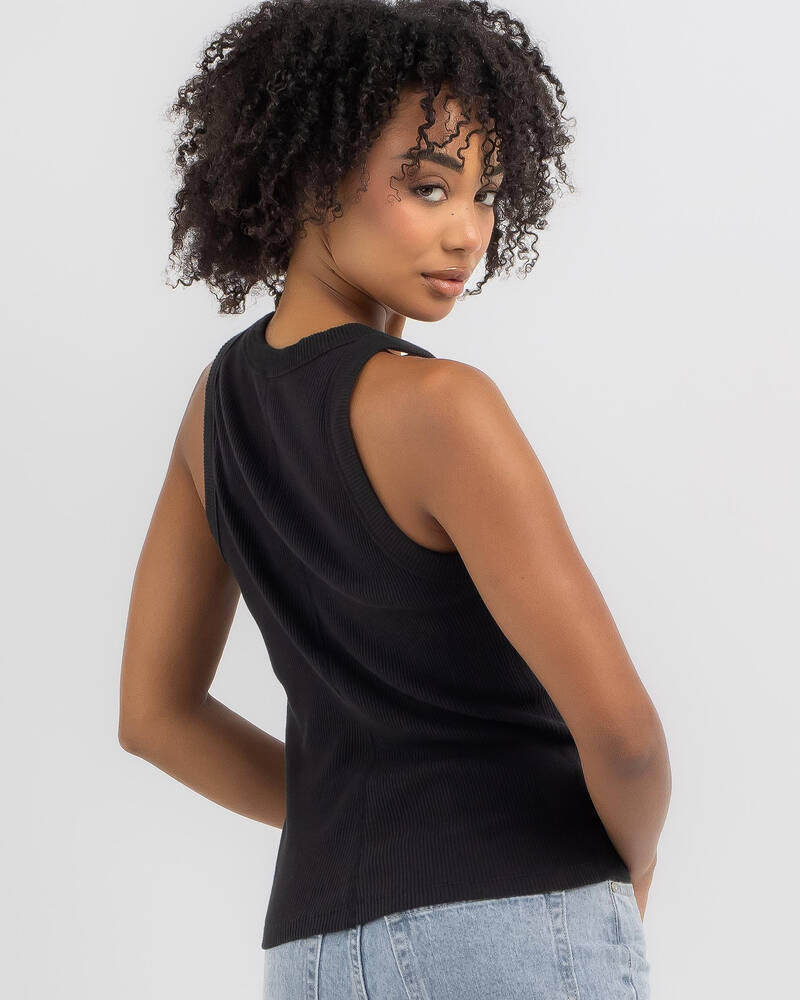 Fox Wordmark Rib Tank Top for Womens