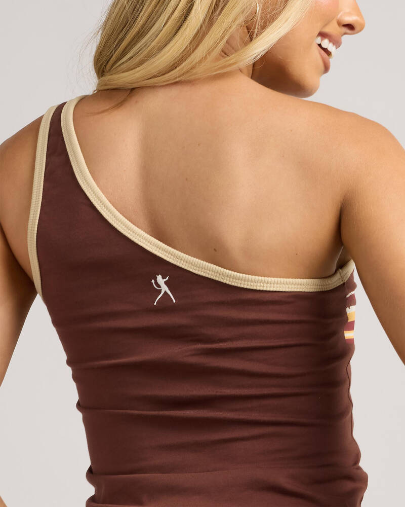 Rusty Rack Off One Shoulder Top for Womens