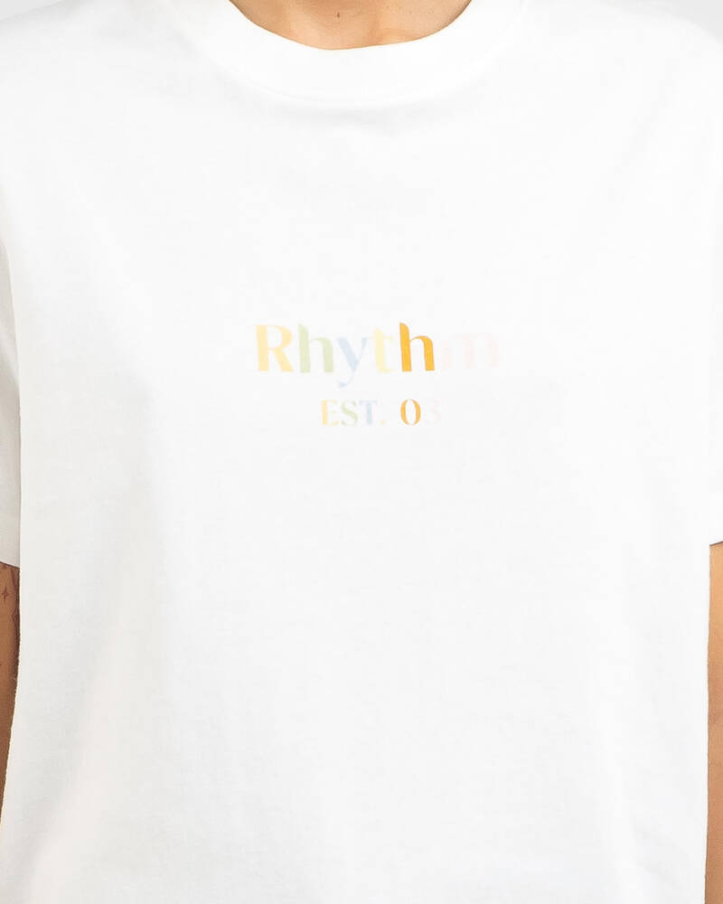 Rhythm Rainbow Rhythm Boyfriend T-Shirt for Womens