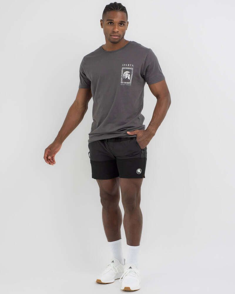 Sparta Panelled Elastic Waist Shorts for Mens