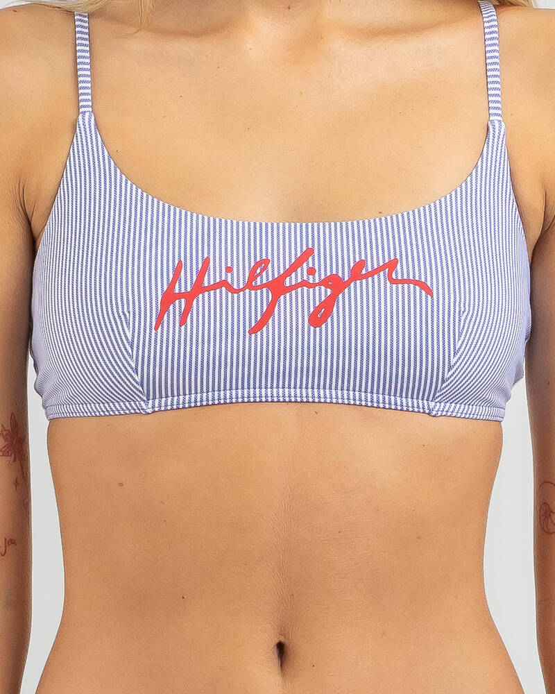 Tommy Hilfiger Hilfiger Logo Bralette Bikini Top for Womens