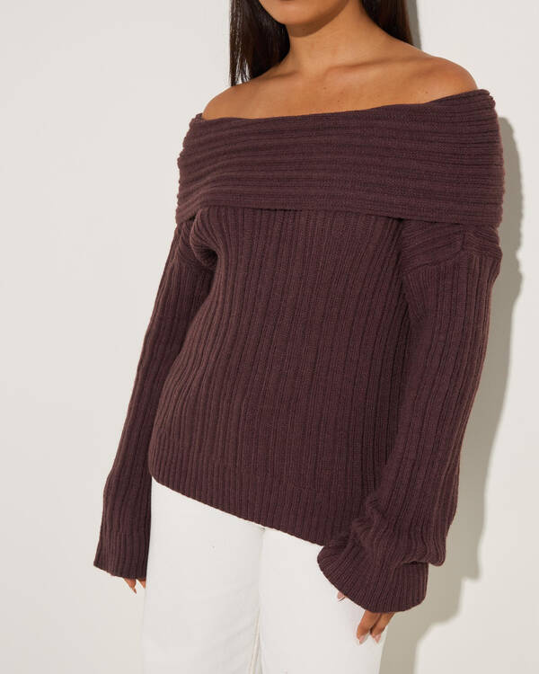 Ava And Ever Percy Off Shoulder Knit Top for Womens