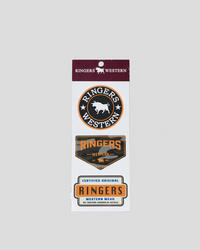 Ringers Western RW Logo Stickers 3 Pack for Unisex image number null
