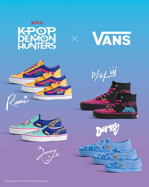Vans Girls' KPop Demon Hunters Classic Slip On Shoes for Womens