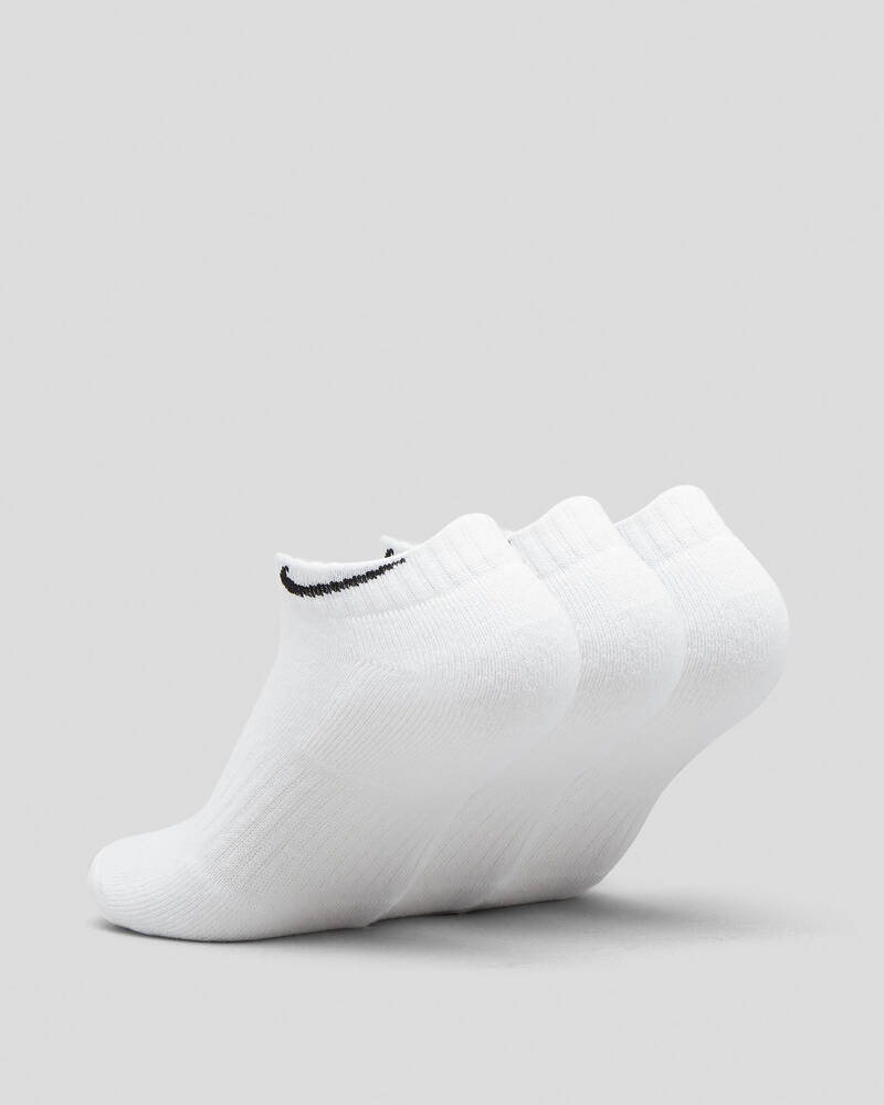 Shop Nike Everyday Cushion Low Socks 3 Pack In White/black Fast Shipping & Easy Returns City