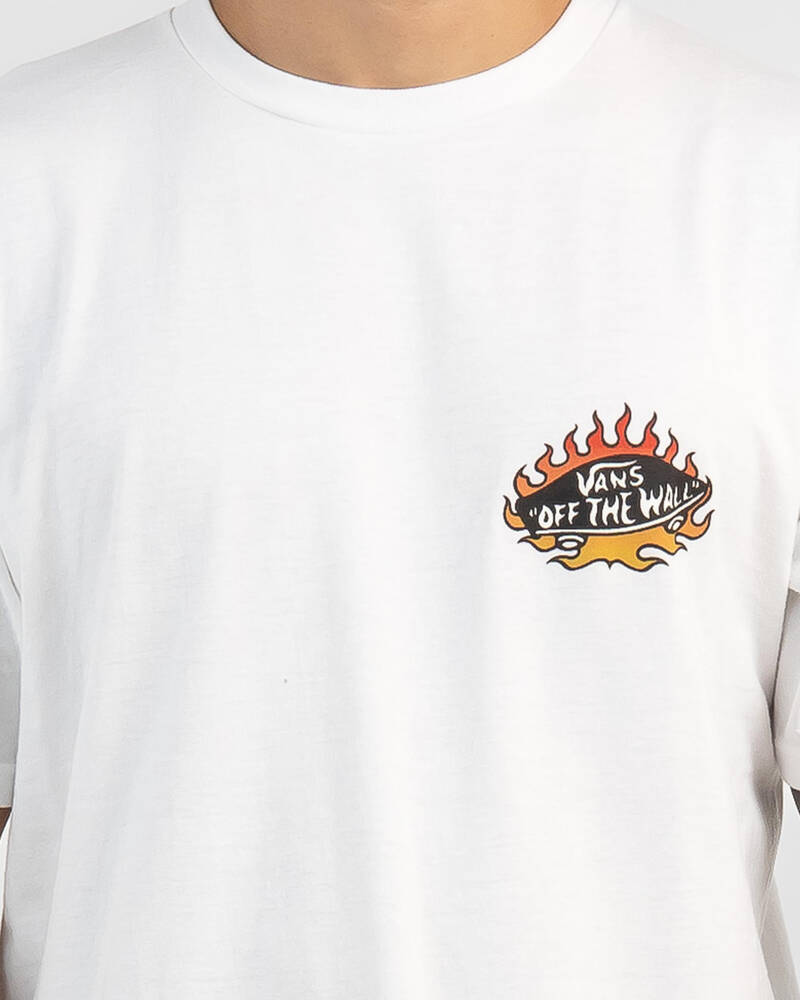 Vans Fuego Skeleton Logo Short Sleeve T-Shirt for Mens