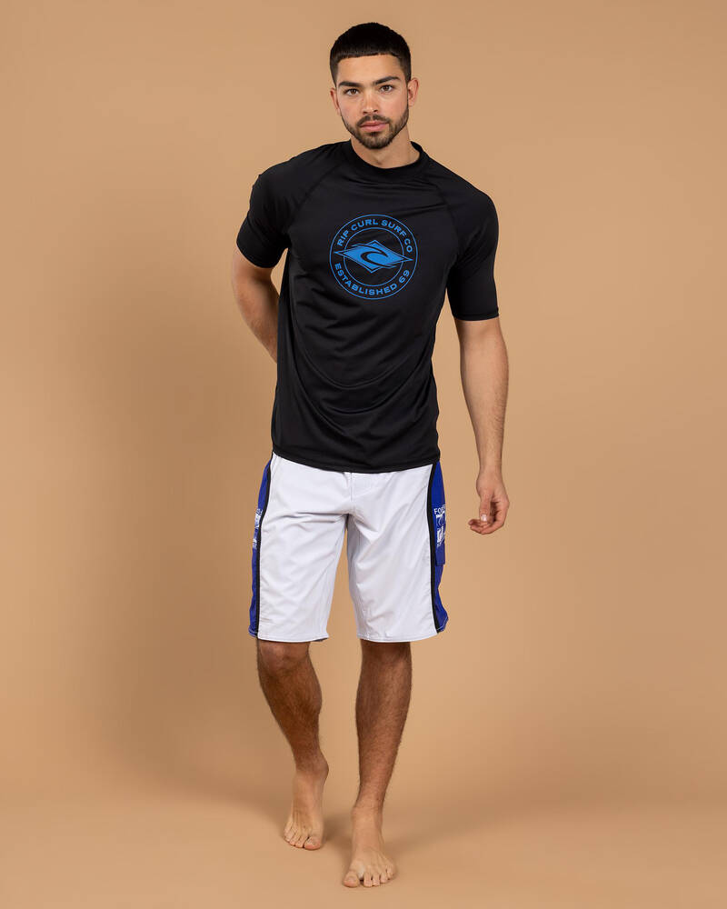 Rip Curl Stapler Short Sleeve Rash Vest for Mens