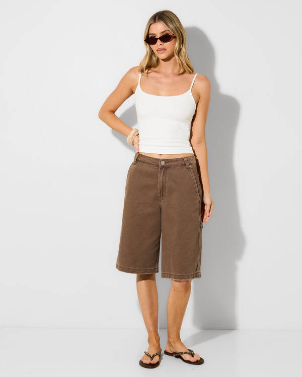 Mooloola Basic Fine Rib Cami Top for Womens