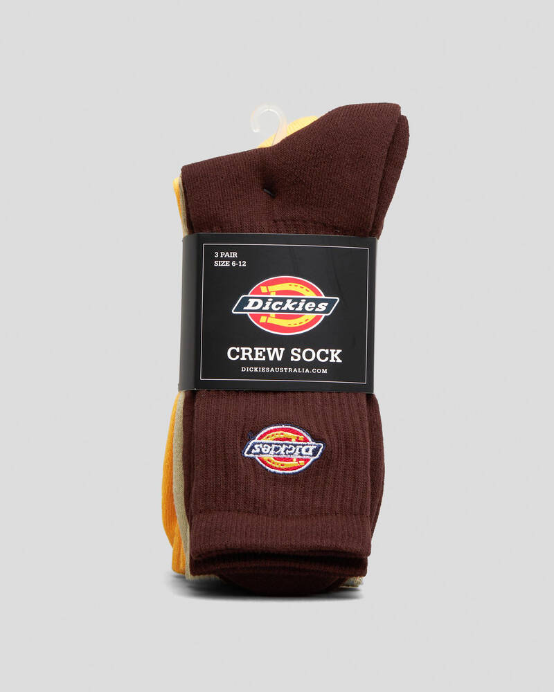 Dickies Classic Logo Crew Socks 3 Pack for Mens