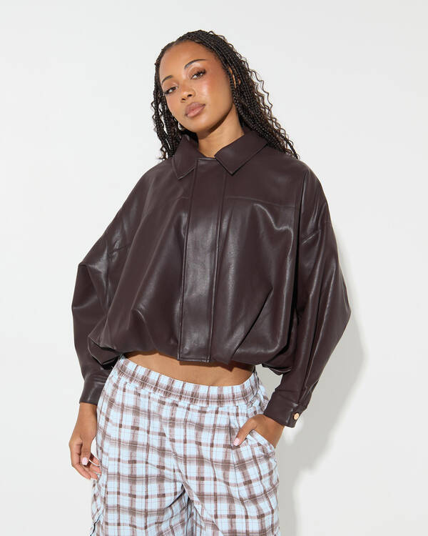 Ava And Ever Frankie Faux Leather Jacket for Womens