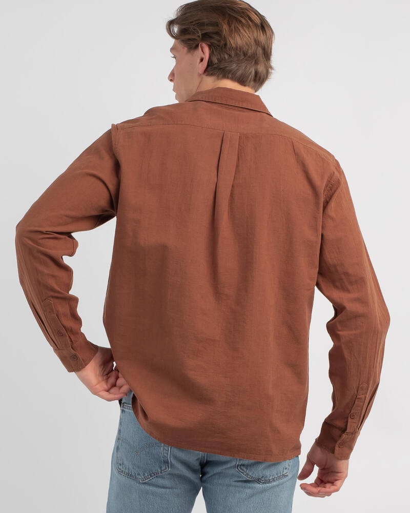 Rhythm Classic Linen Long Sleeve Shirt for Mens