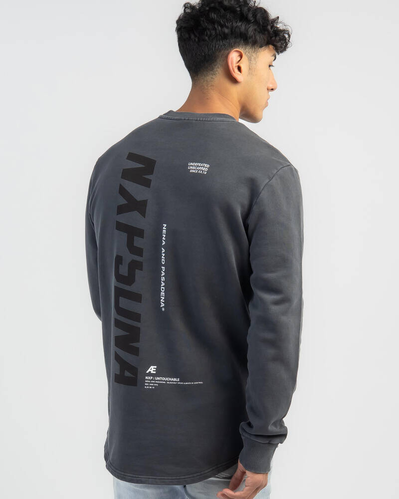 Nena & Pasadena Linear Dual Curved Sweatshirt for Mens