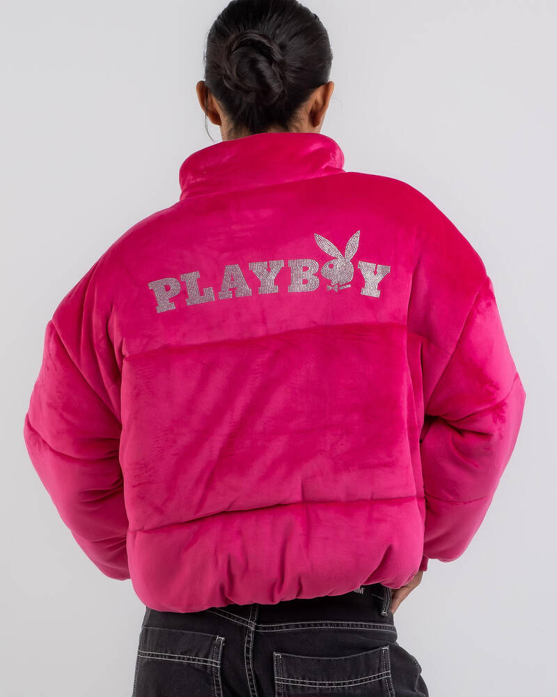 Playboy Bunny O Diamante Puffer Jacket for Womens