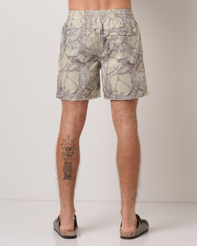 Lucid Grove Elastic Waist Shorts for Mens