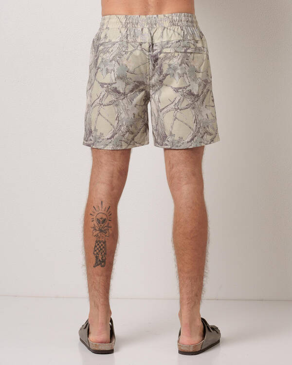 Lucid Grove Elastic Waist Shorts for Mens