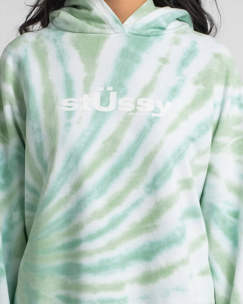 Stussy Warped Tie Dye Hoodie for Womens