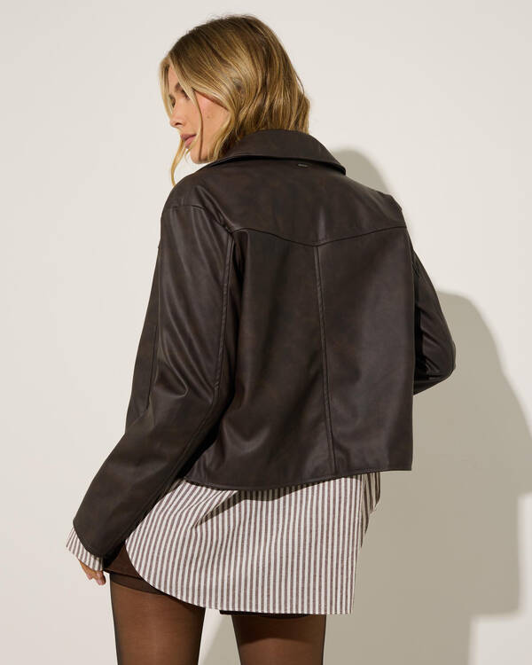 Ava And Ever Jinx Faux Leather Jacket for Womens