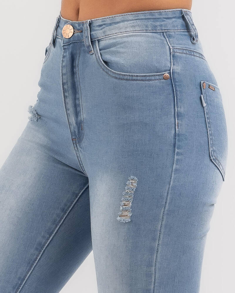 DESU Salt Lake City Jeans In Mid Blue - Fast Shipping & Easy Returns ...