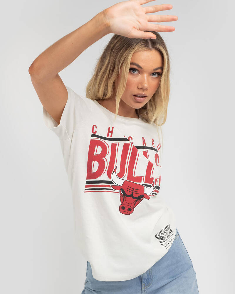 Mitchell & Ness Womens Vintage Finish Race T-Shirt for Womens