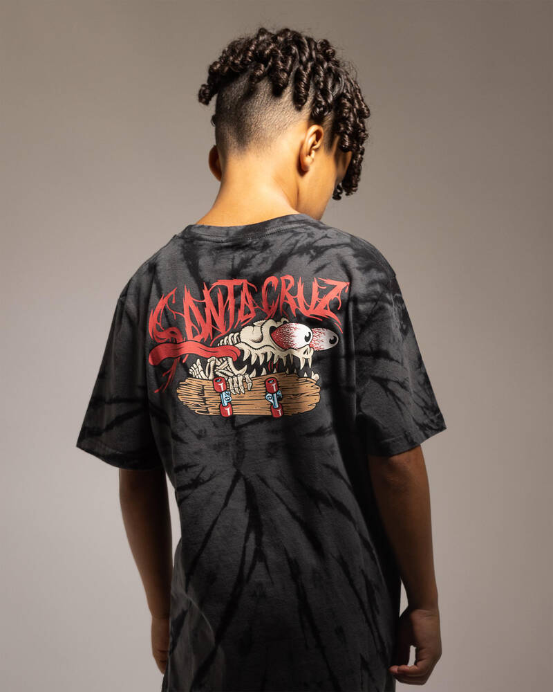 Santa Cruz Boys' Bone Slasher Tie Dye T-Shirt for Mens