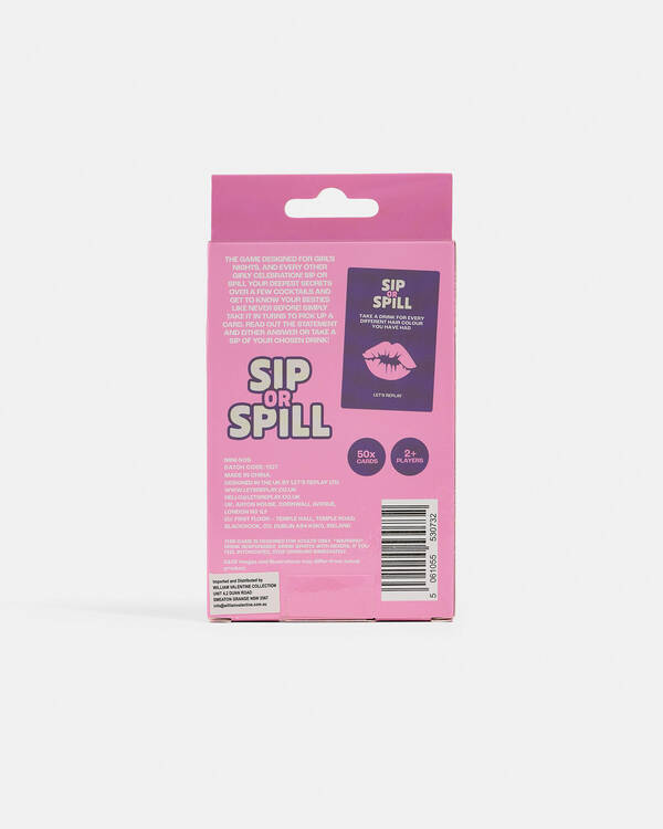 Let's Replay Sip Or Spill Mini Card Game for Unisex