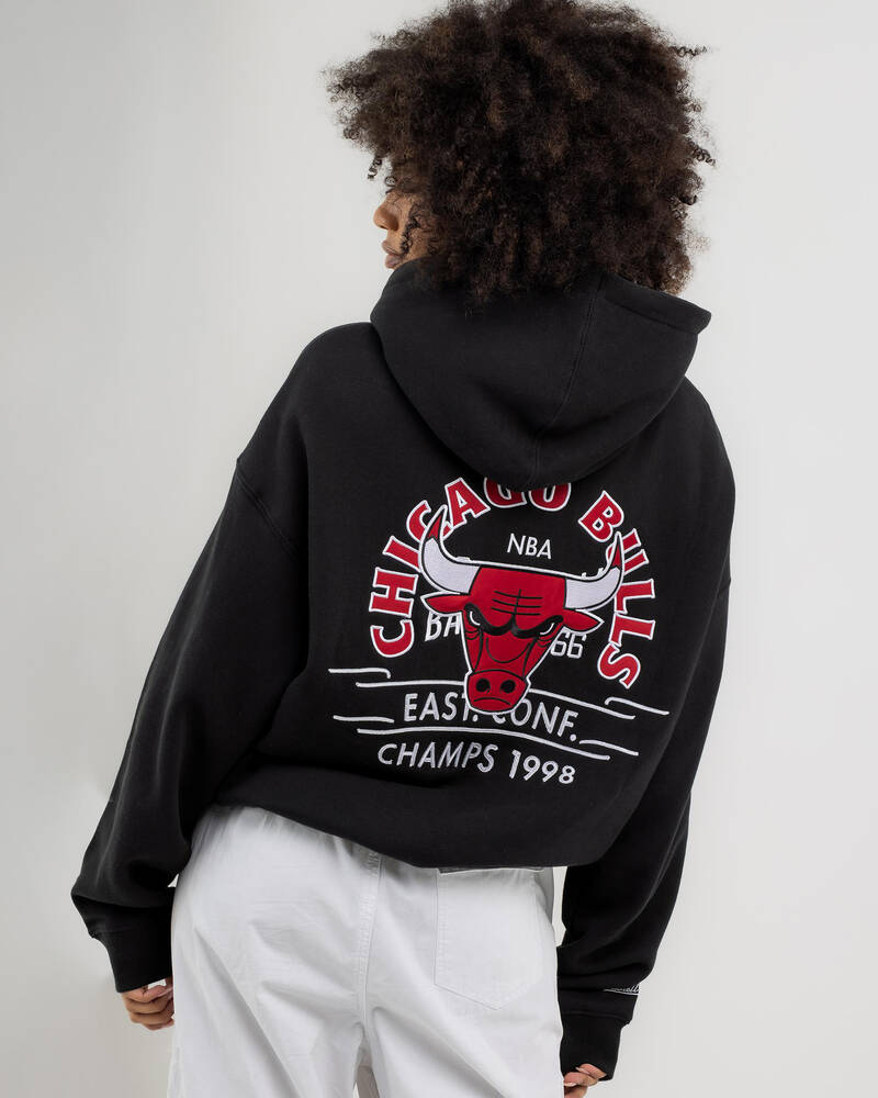 Mitchell & Ness Chicago Bulls Letterman Hoodie for Womens