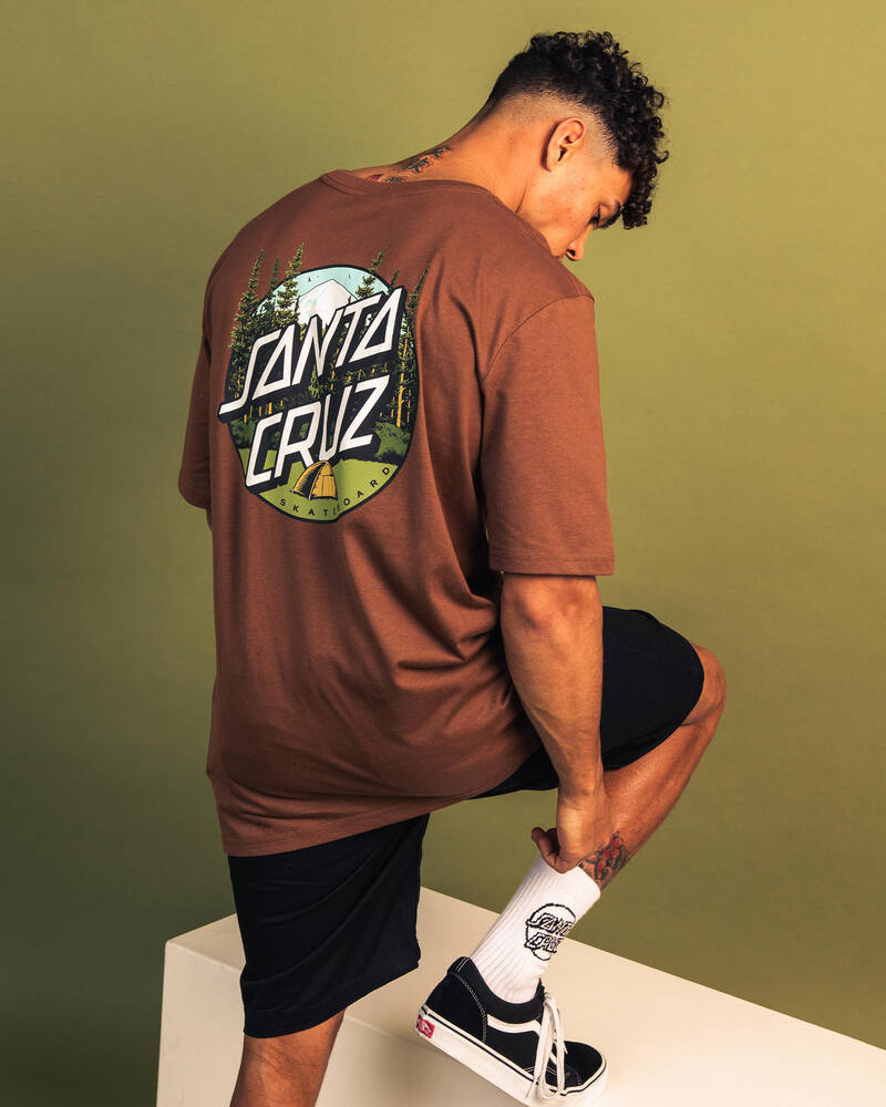 Santa Cruz Braun Camping Dot T-Shirt for Mens