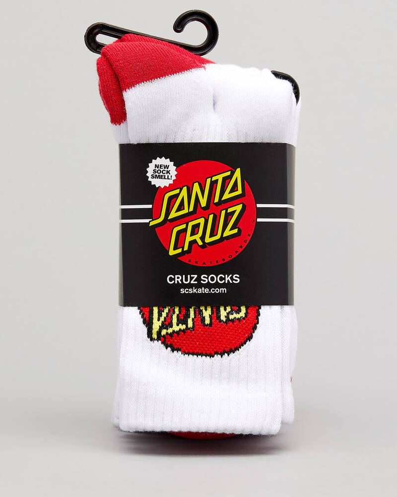 Santa Cruz Boys' Socks 4 Pack for Mens