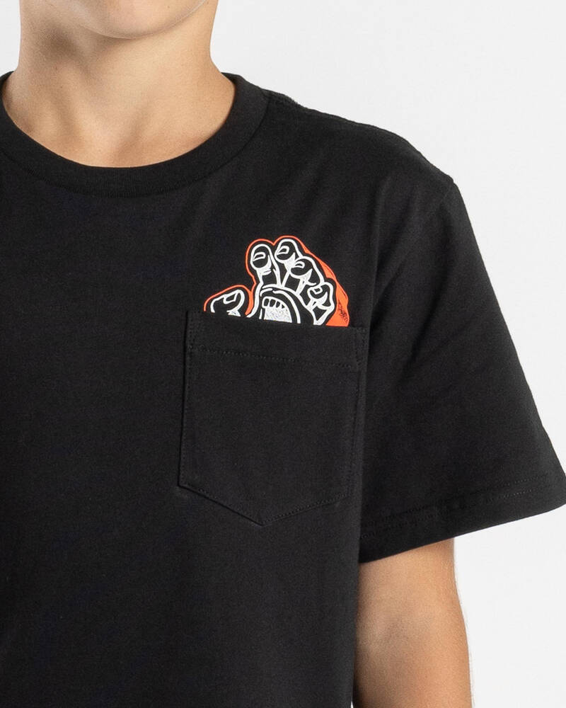 Santa Cruz Boys' Screaming Foam Hand Pocket T-Shirt for Mens
