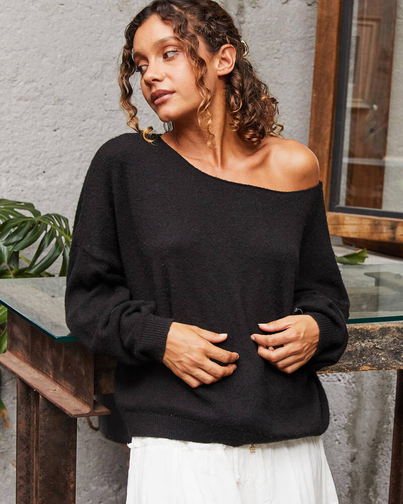 Ava And Ever Fromey Off Shoulder Knit Jumper for Womens