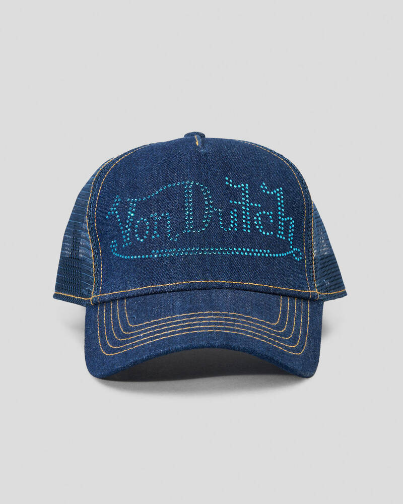 Von Dutch Dark Blue Denim Trucker Cap for Mens