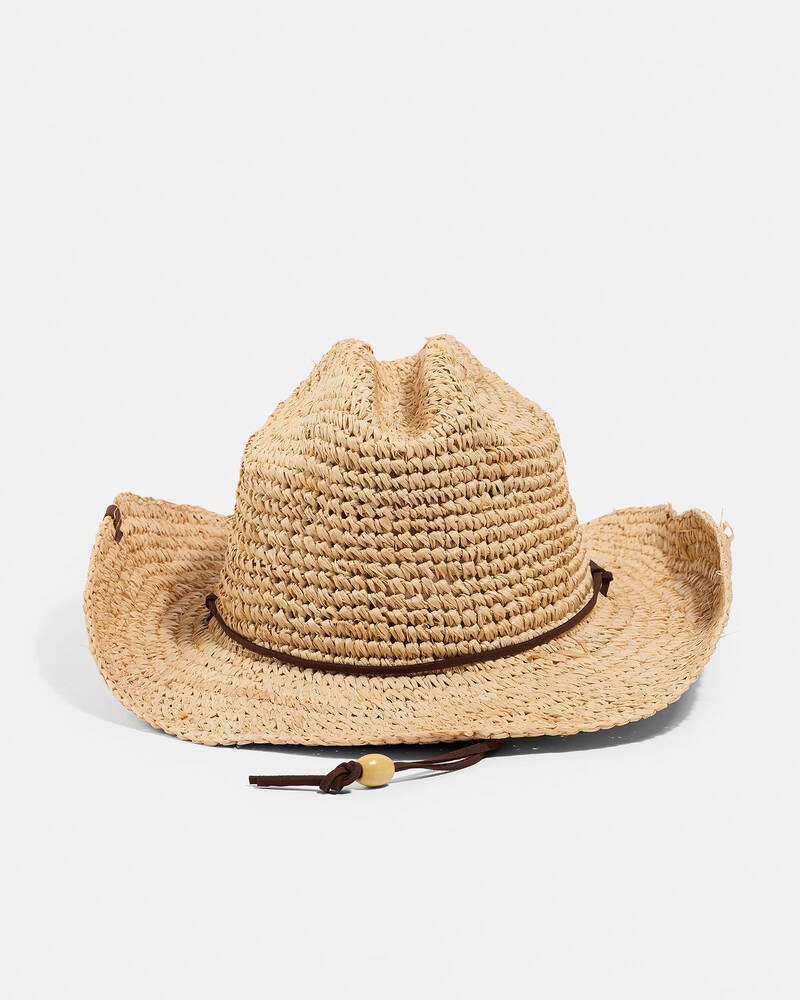 Rip Curl Crushable Straw Cowgirl Hat for Womens