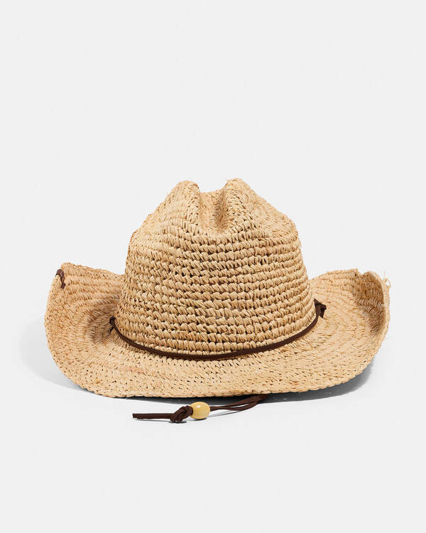 Rip Curl Crushable Straw Cowgirl Hat for Womens