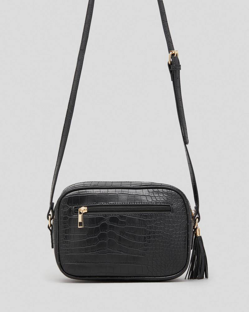 Shop Ava And Ever Amelie Crossbody Bag In Black Croc - Fast Shipping ...