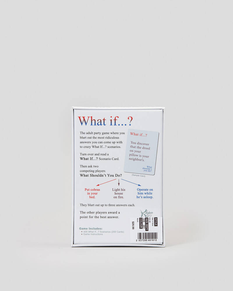 Get It Now What If? Party Game for Unisex