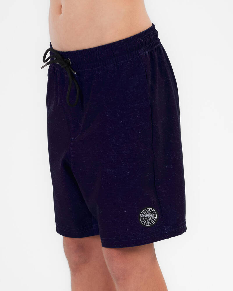 Salty Life Boys' Anchor Point Elastic Waist Shorts for Mens