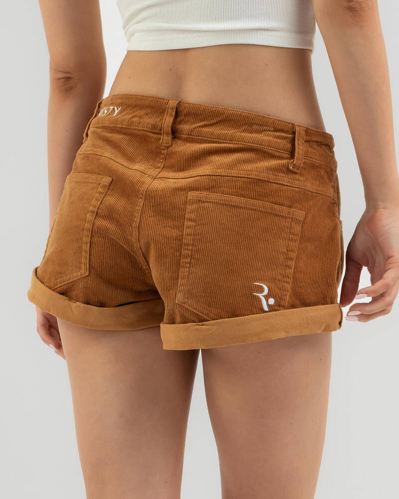 Rusty It's No Secret Cord Shorts for Womens