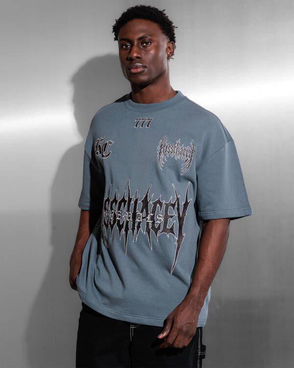 Kiss Chacey Abrasion Loopback Street T-Shirt for Mens
