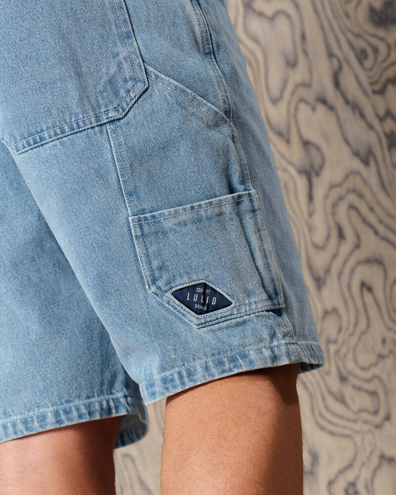 Lucid League Denim Walk Shorts for Mens