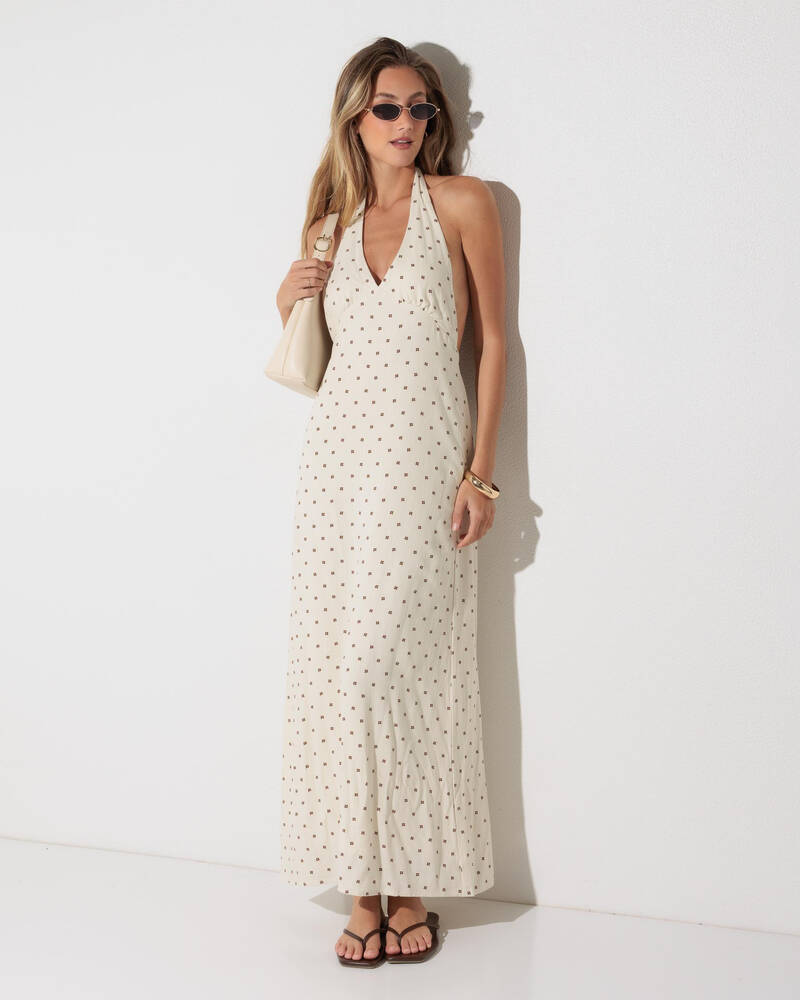 Rhythm Sandy Halter Neck Maxi Dress for Womens